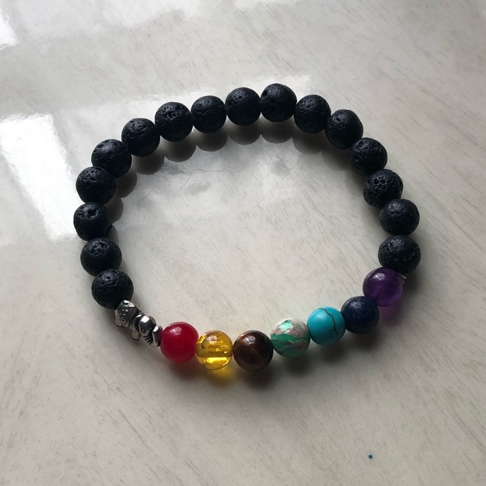 Lava Stone Elephant Bracelet